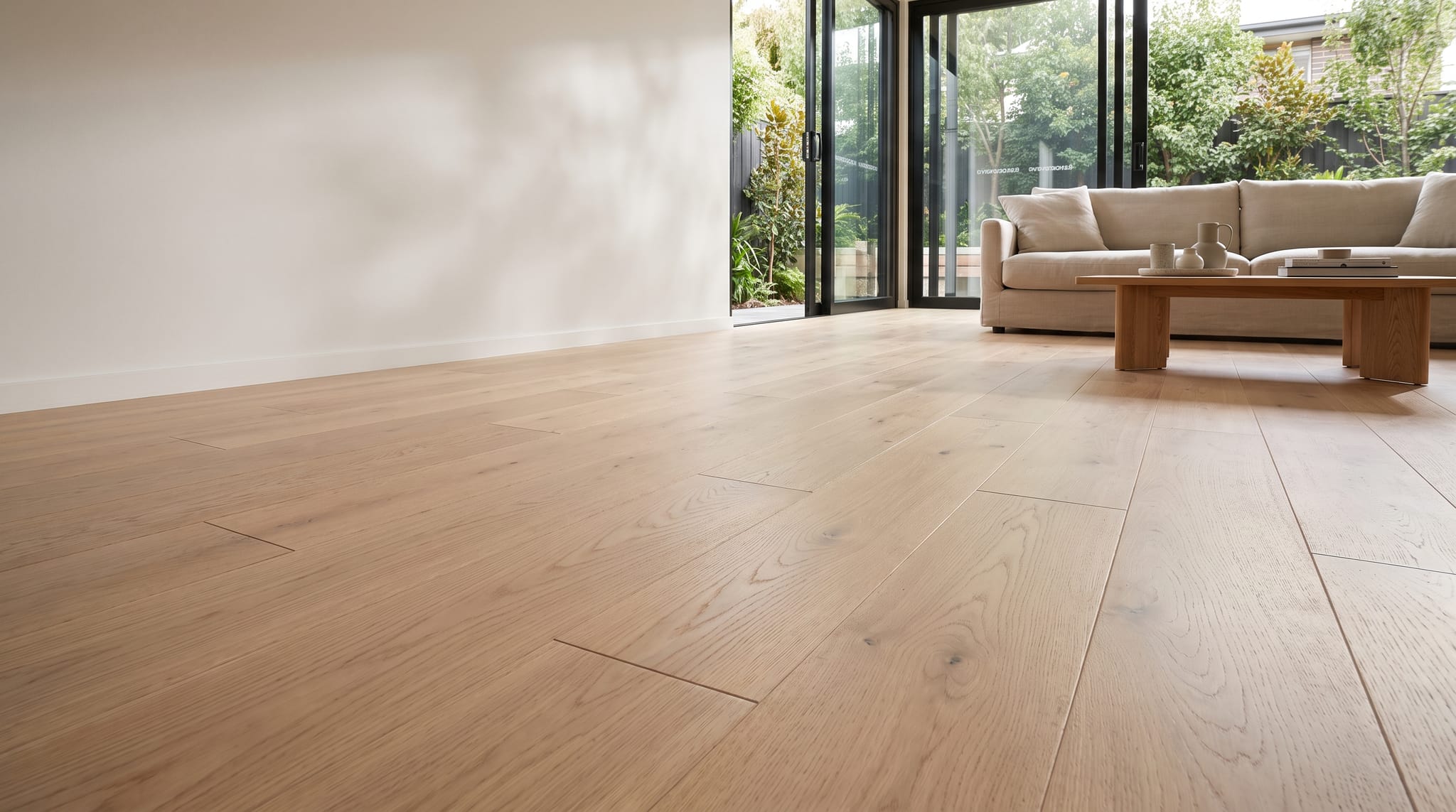 Timber flooring in a living room